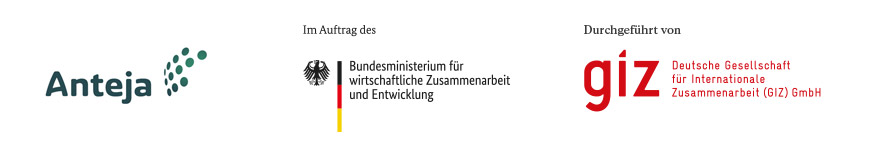 Logobanner Anteja, BMZ und GIZ Logobanner Anteja, BMZ und GIZ