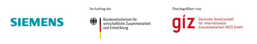 Logobanner Siemens, BMZ und GIZ