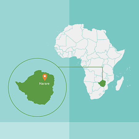 Afrikakarte, Simbabwe | © Germany Trade & Invest Afrikakarte, Simbabwe