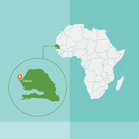Afrikakarte, Senegal
