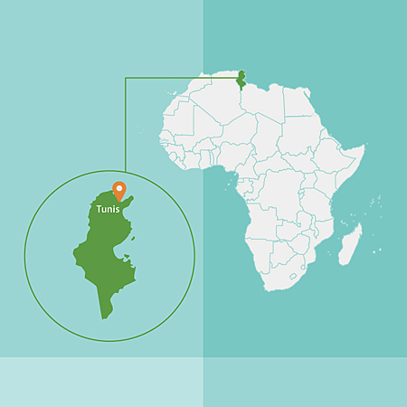 Afrikakarte, Tunesien