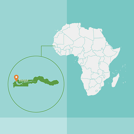 Afrikakarte, Gambia