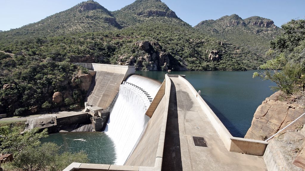 water dam at the Blyde River Canyon, Mpumalanga - South Africa, Waser Damm in Afrika, Blyde River Canyon, Südafrika