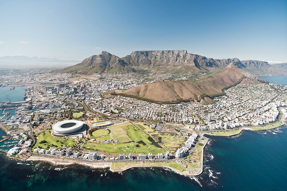 Afrika, Südafrika, Luftaufnahme von Kapstadt