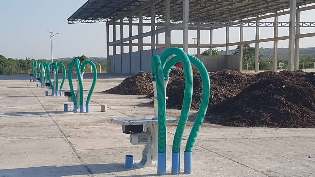 Anlage zur Wiederaufbereitung organischer Abfälle in Daressalam, Tansania
