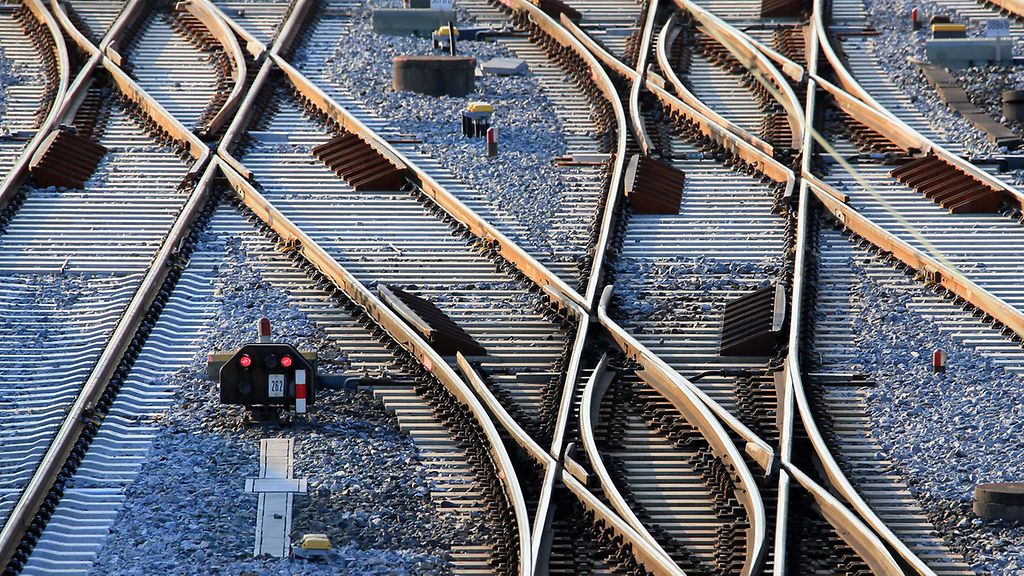 Weichen und Gleisverbindungen im Nürnberger Rangierbahnhof